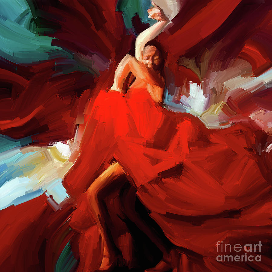 Flamenco Dance 7750 Painting by Gull G