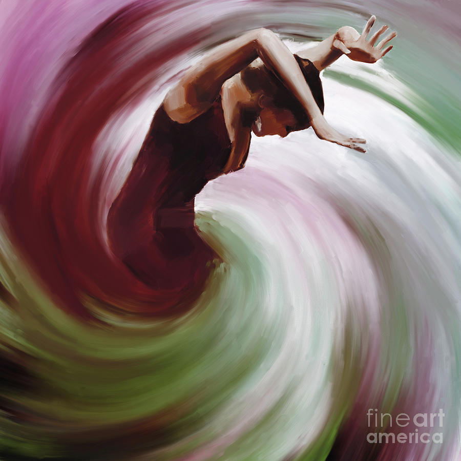 Flamenco Dance Twisting  Painting by Gull G