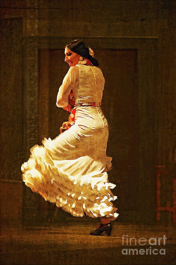 Flamenco Dancer #20 - The White Dress Photograph by Mary Machare
