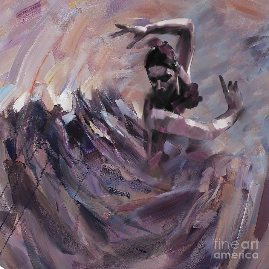 Flamenco dancer art 45 Painting by Gull G