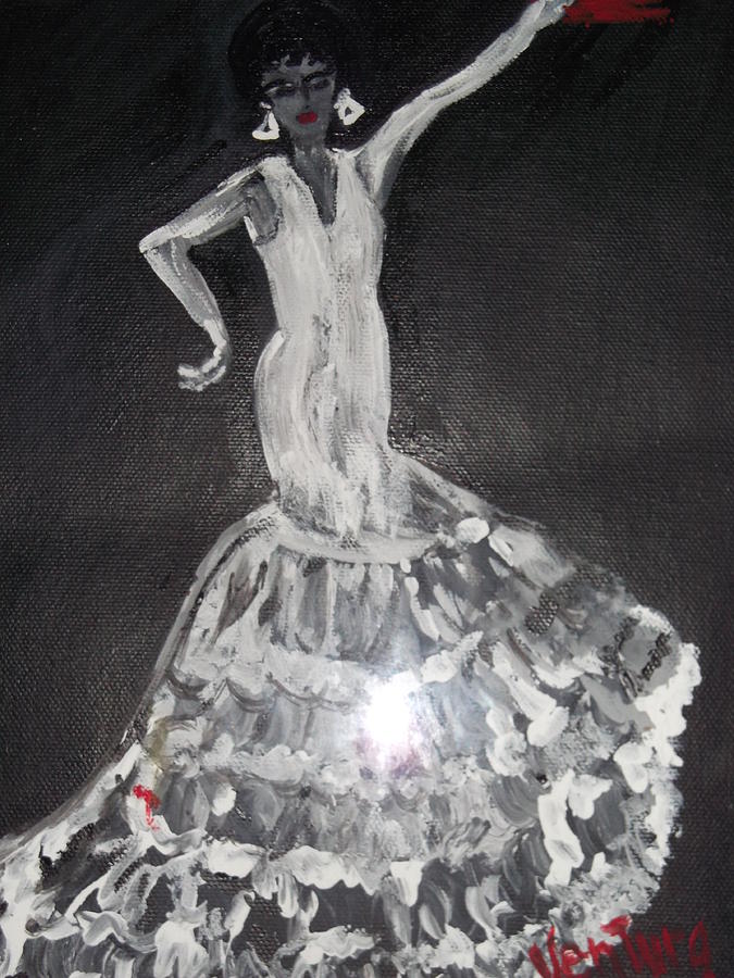 Flamenco Dancer Painting by Clare Ventura