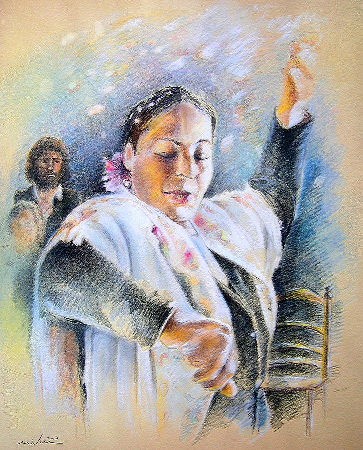 Flamenco Dancer Painting by Miki De Goodaboom