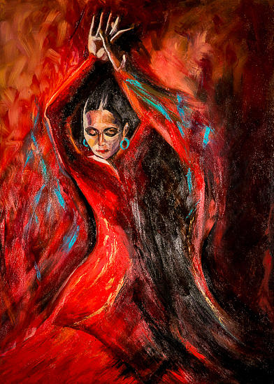 Flamenco de Colores Painting by Jenny anne Morrison - Fine Art America