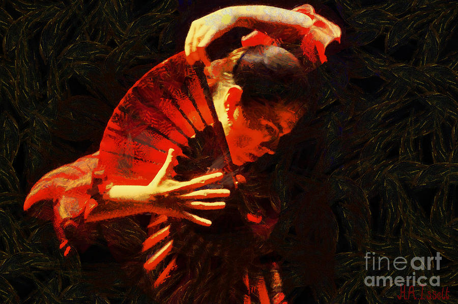 Flamenco Fan Digital Art by Humphrey Isselt
