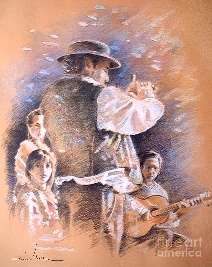 Flamenco Group Painting by Miki De Goodaboom