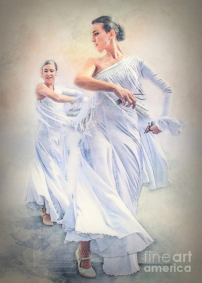 Flamenco in white Photograph by Brian Tarr