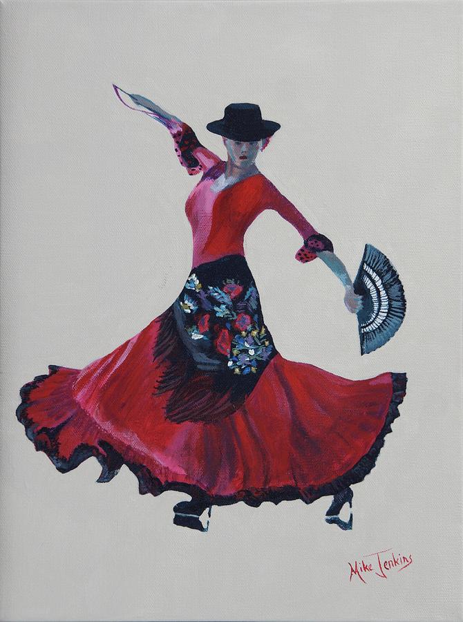 Flamenco Painting by Mike Jenkins