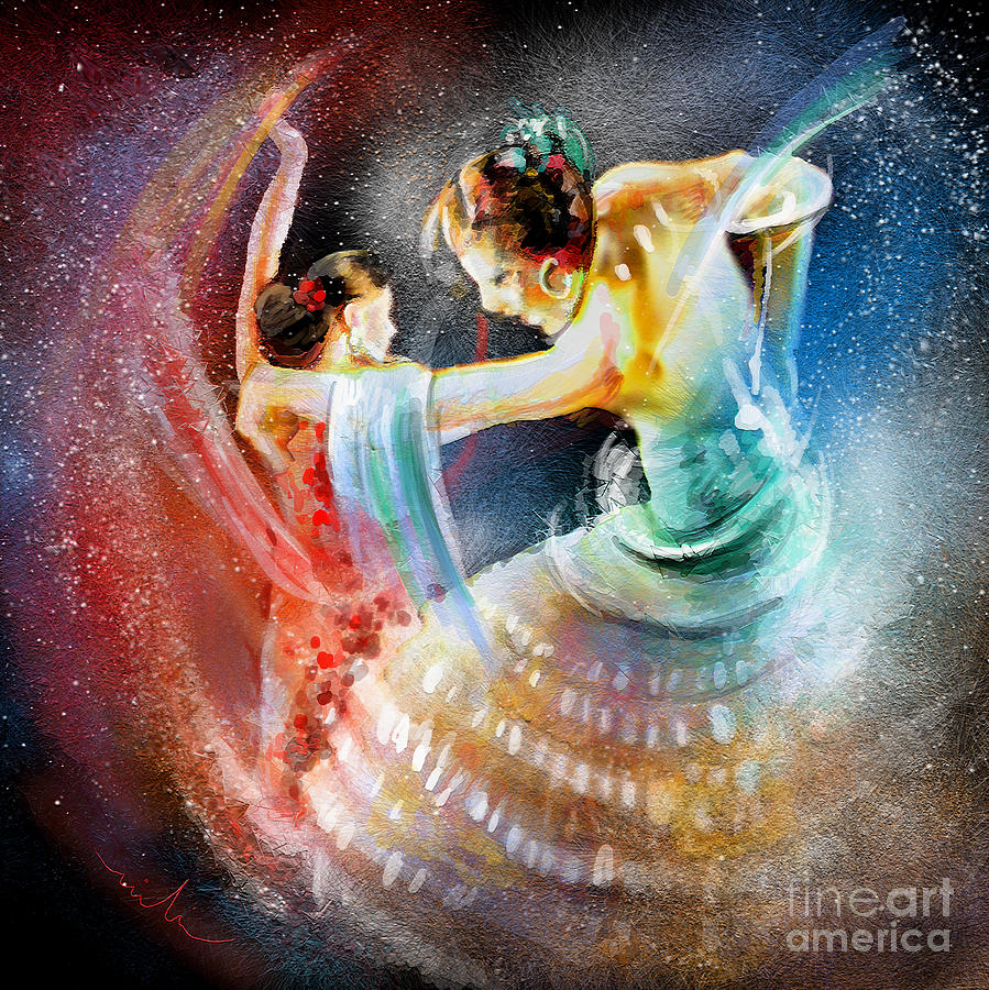 Flamencoscape 06 Painting by Miki De Goodaboom