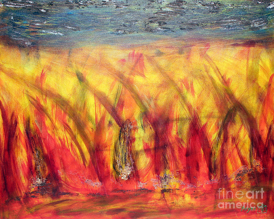 Flames Painting - Flames Inferno by Sascha Meyer