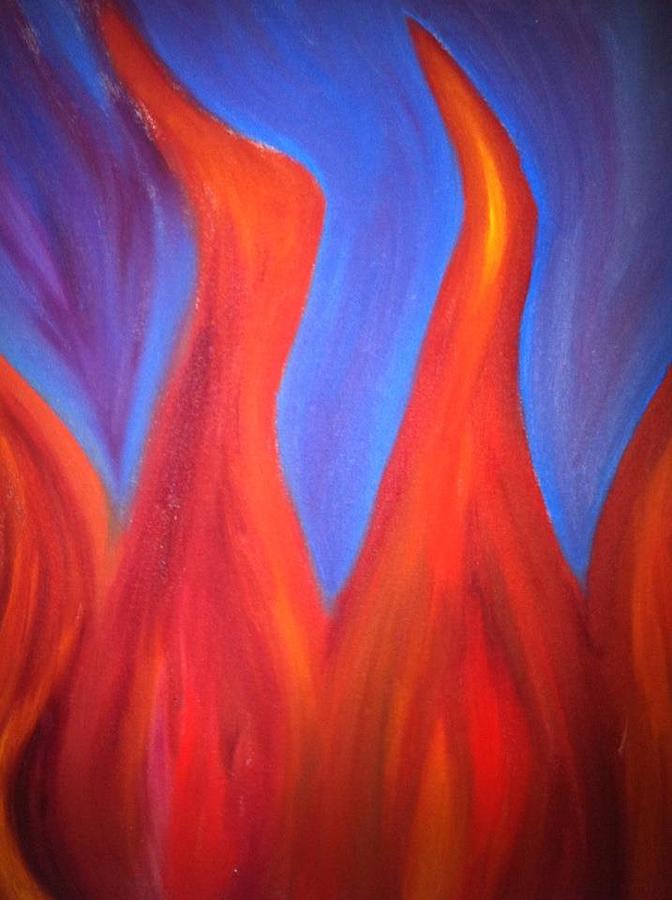 Flames Painting by Zachary Mueller