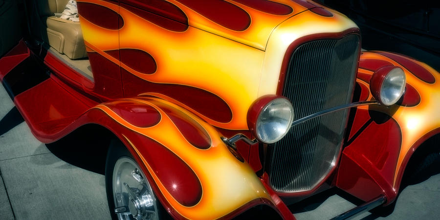 Flaming Hot Rod Photograph by Michael Hope