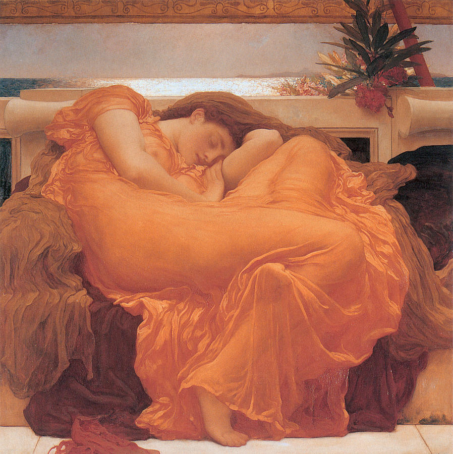 Flaming Painting - Flaming June - 1895 by Lord Frederic Leighton