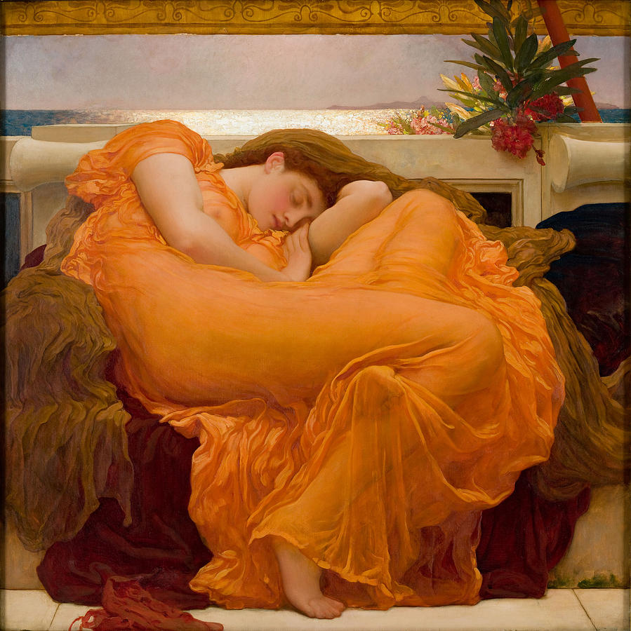 Frederic Leighton Painting - Flaming June #3 by Frederic Leighton