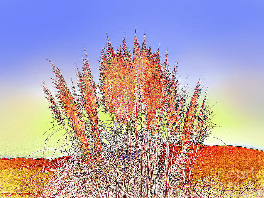 Flaming Reeds Digital Art by Art by Magdalene