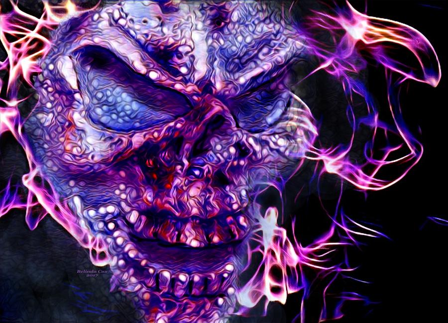 Flaming Skull Digital Art by Artful Oasis