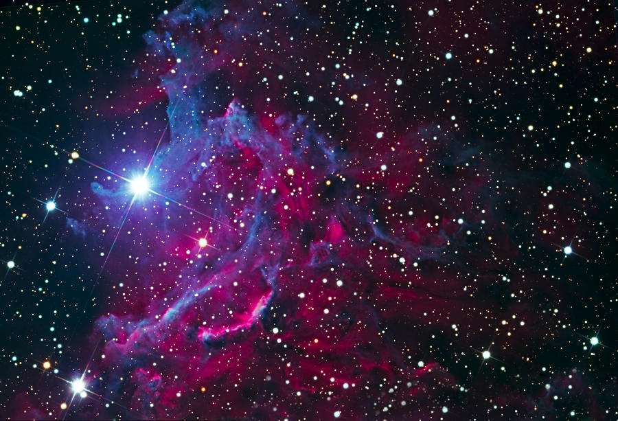 Space Photograph - Flaming Star Nebula by Jim DeLillo