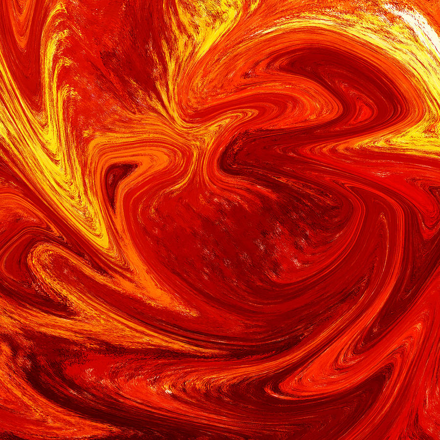 Flaming Vortex Abstract  Painting by Irina Sztukowski