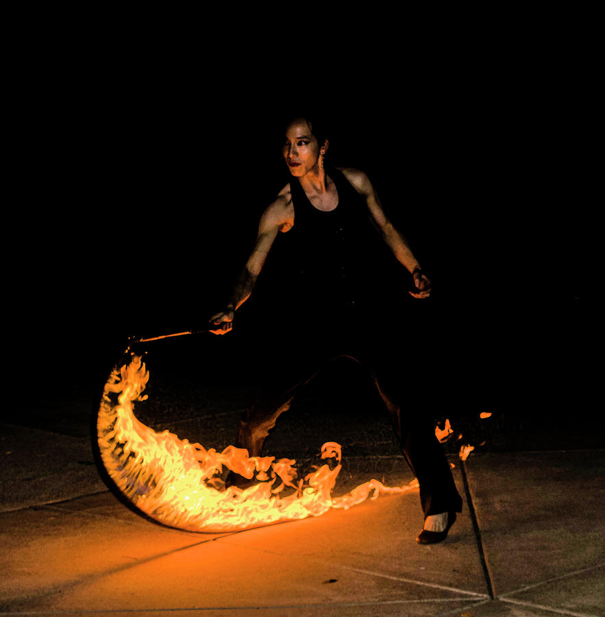 Flaming Whip Photograph