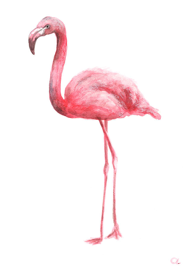 Flamingo 6 Painting by Green Palace - Fine Art America