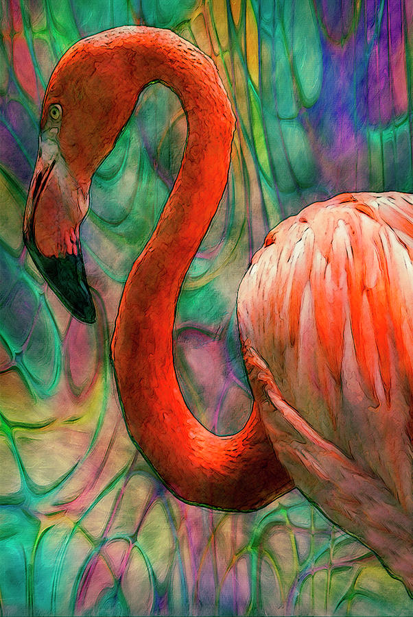 Salmon Painting - Flamingo 7 by Jack Zulli