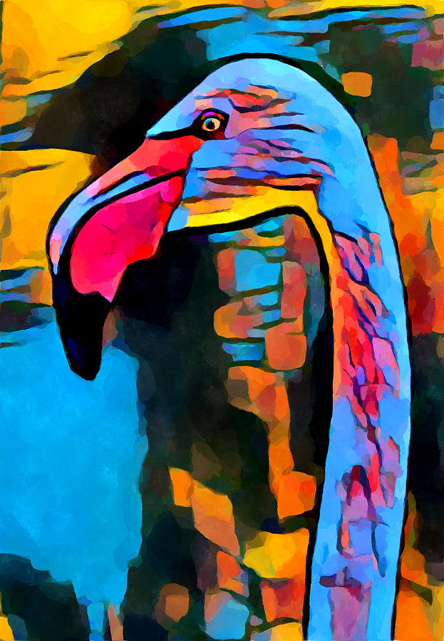 Flamingo Painting by Chris Butler