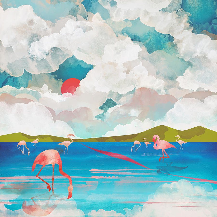 Flamingo Digital Art - Flamingo Dream by Spacefrog Designs