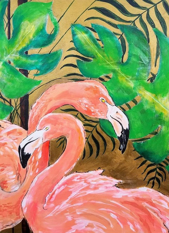 Flamingo Painting - Flamingo by Michelle Nadeau
