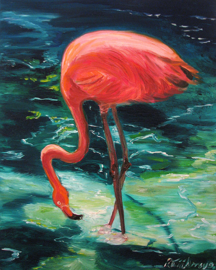 Flamingo of Homasassa Painting by Patricia Arroyo