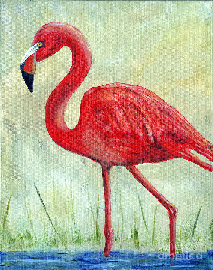 Flamingo Painting - Flamingo by Timothy Hacker