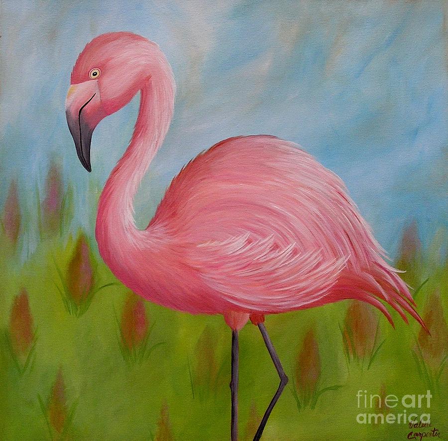 Flamingo Painting by Valerie Carpenter