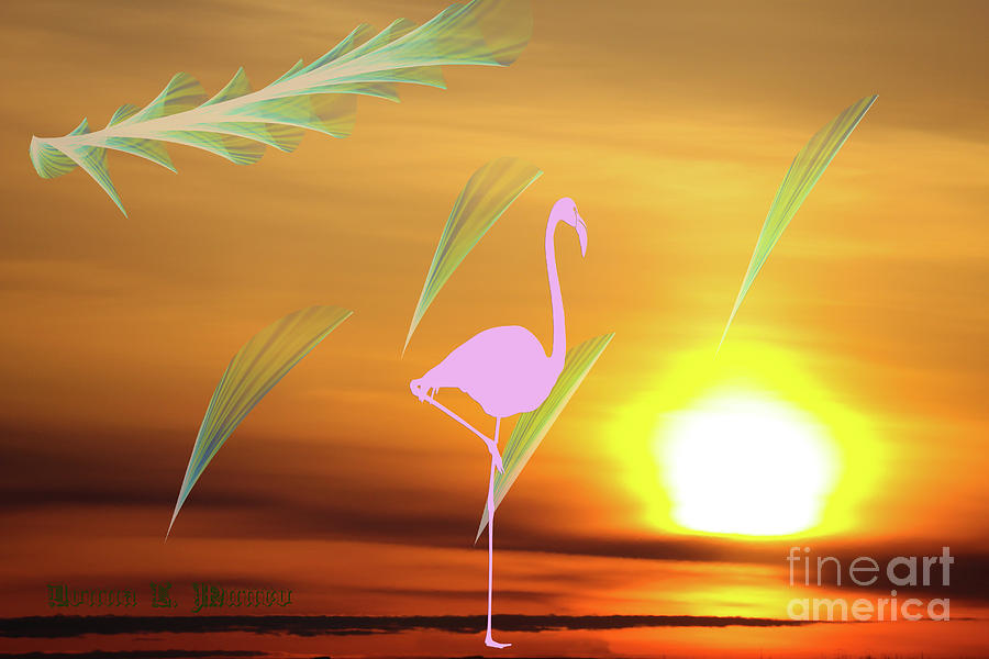 Flamingo Visions Digital Art by Donna L Munro
