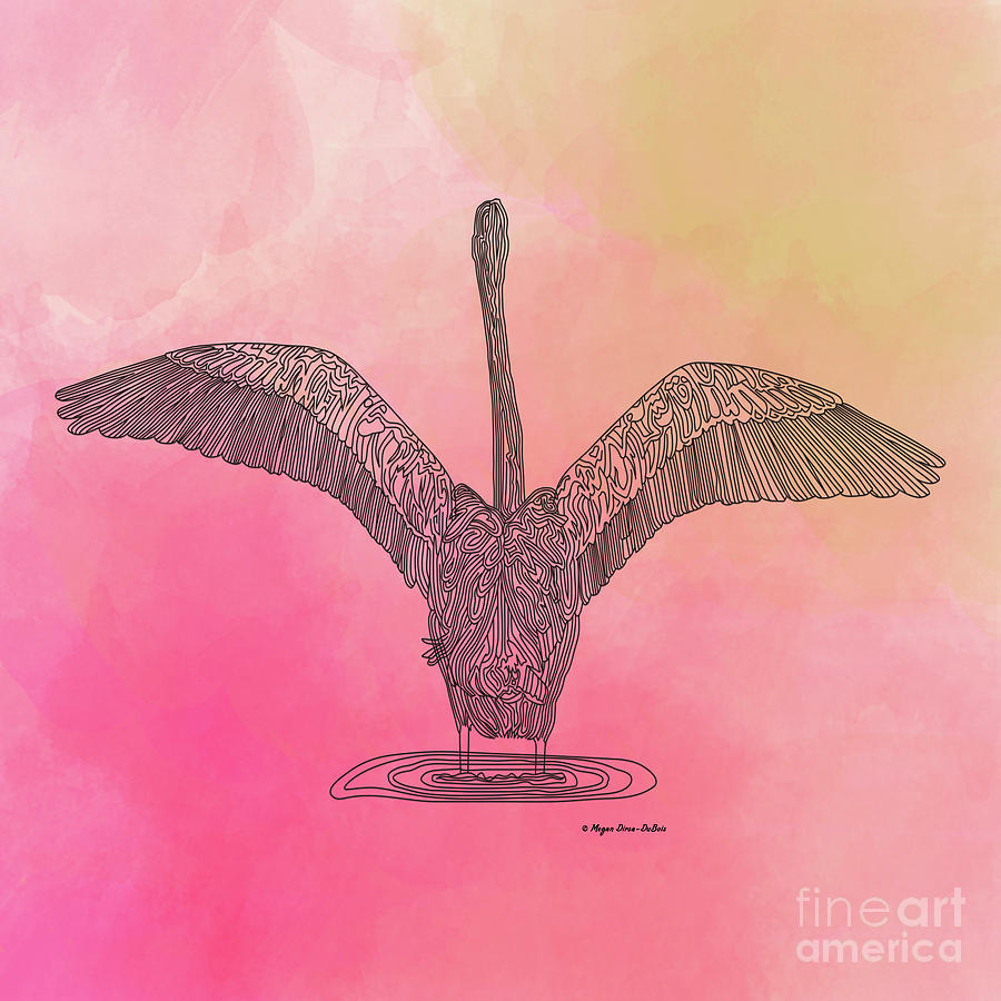 Flamingo2 Digital Art by Megan Dirsa-DuBois