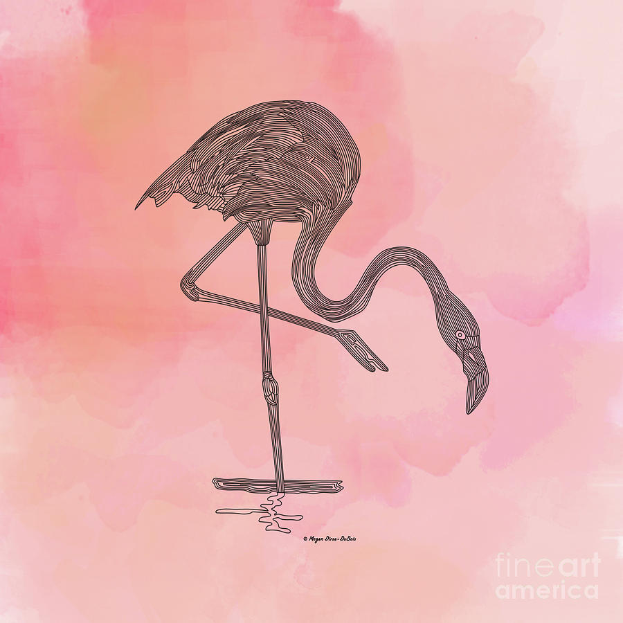 Flamingo4 Digital Art by Megan Dirsa-DuBois