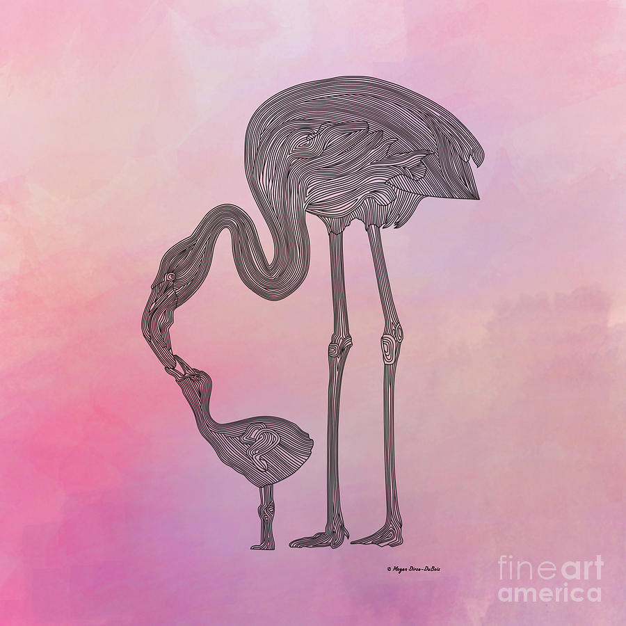Flamingo6 Digital Art by Megan Dirsa-DuBois