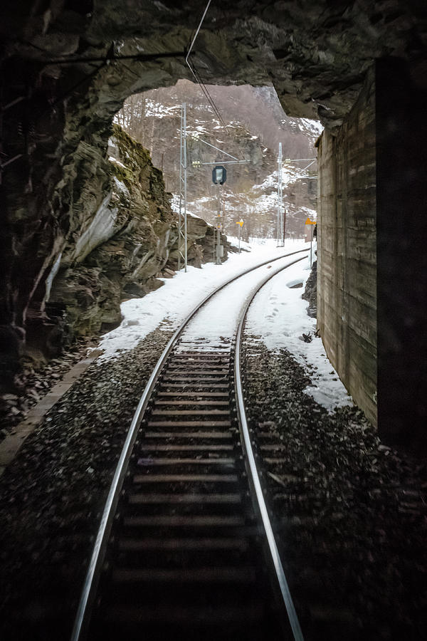 Flamsbana Railway Tunnel Photograph by Adam Rainoff
