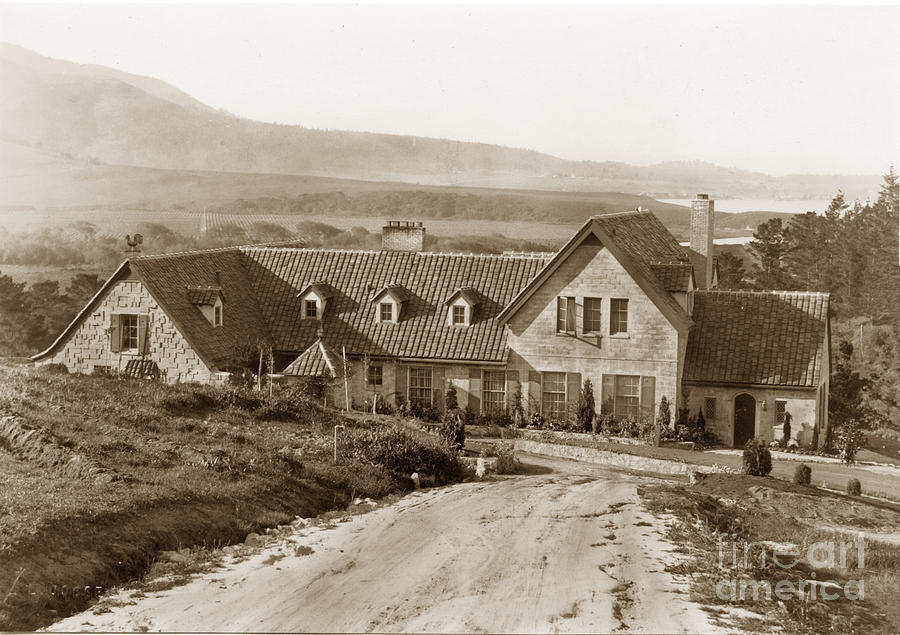 Flanders Photograph - Flanders Mansion also known as Outlands, Carmel 1926  by Monterey County Historical Society