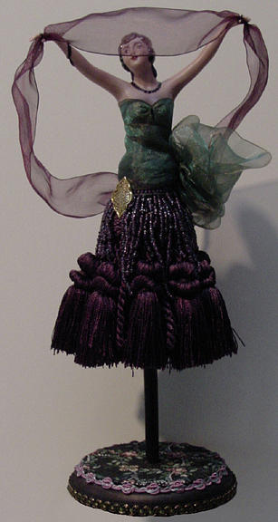Flapper Dancer Ceramic Art by Shirley Heyn