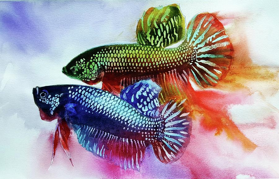 Flaring Fighters Painting by Betta Painter | Fine Art America