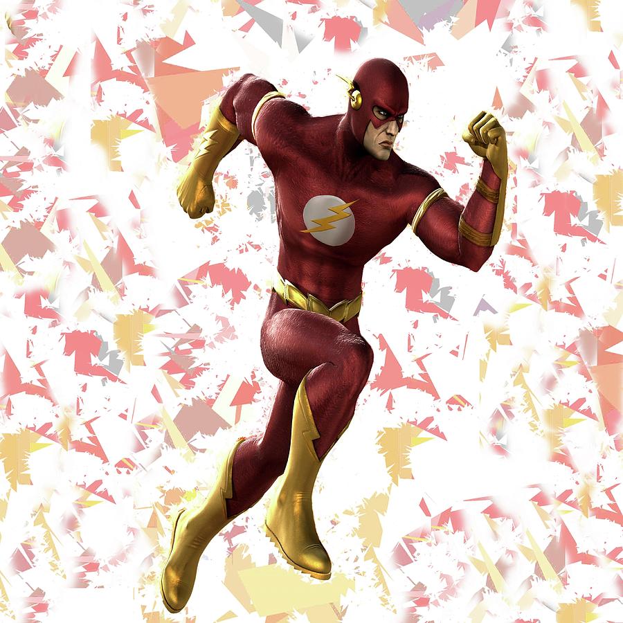 Flash Splash Super Hero Series Mixed Media by Movie Poster Prints