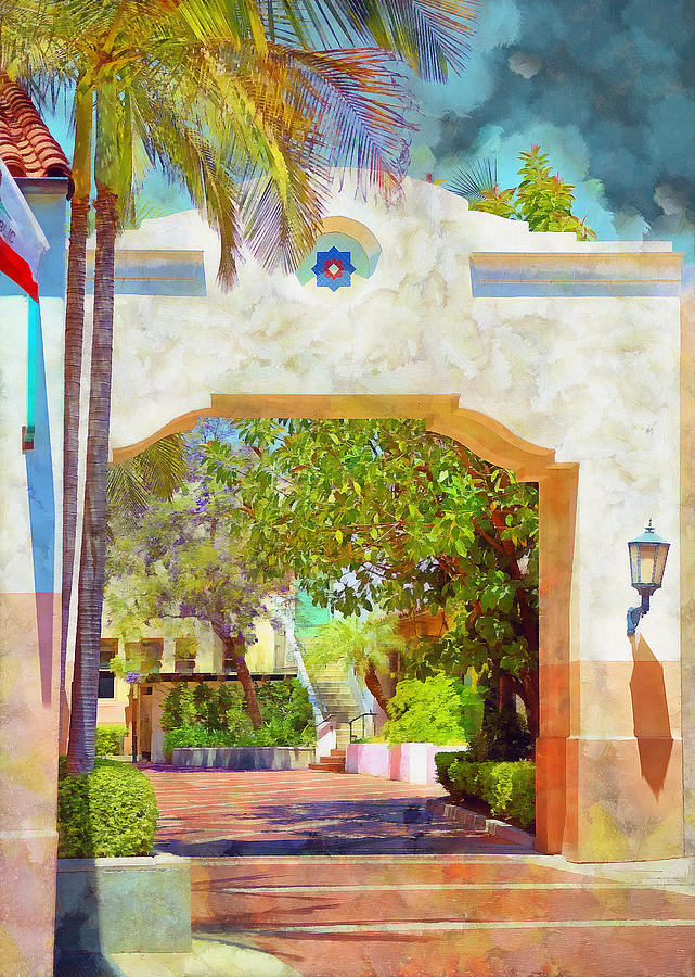Flat Arch In Santa Barbara Painting by Viktor Savchenko