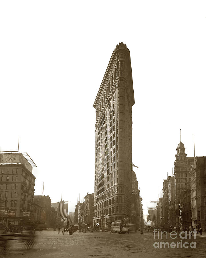 New York City Photograph - Flat Iron Building New York City 1904 by Monterey County Historical Society