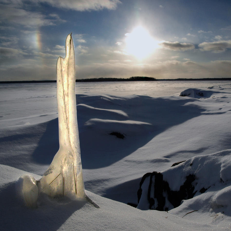 Winter Photograph - Flat Rock in Winter by Stan Wojtaszek