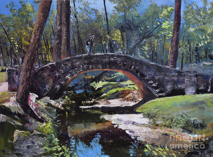 Flat Rock Park - Two Very Special People-Columbus GA Painting by Jan Dappen