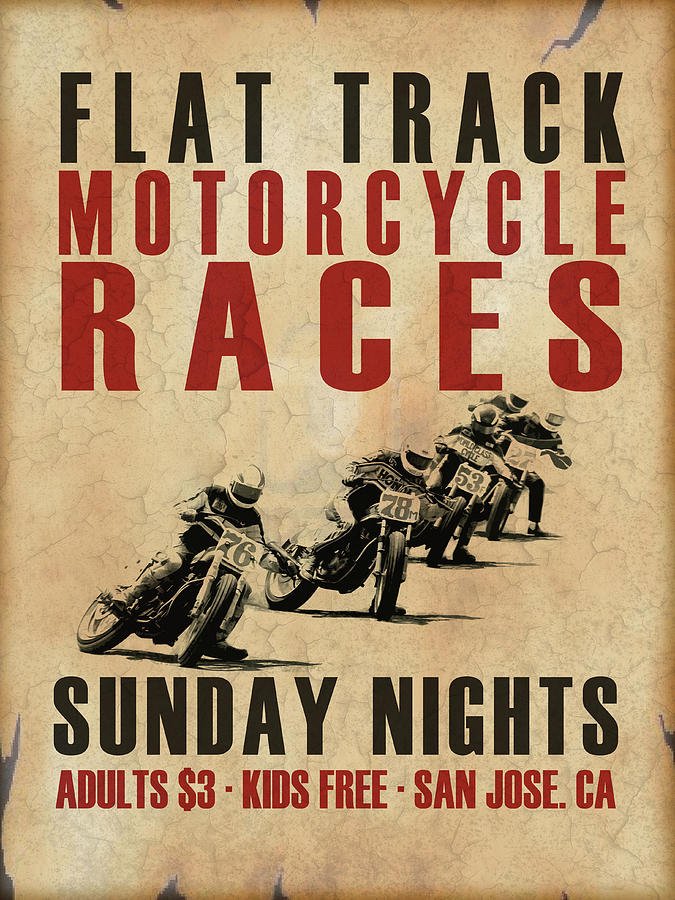 Transportation Photograph - Flat Track Motorcycle Races by Mark Rogan