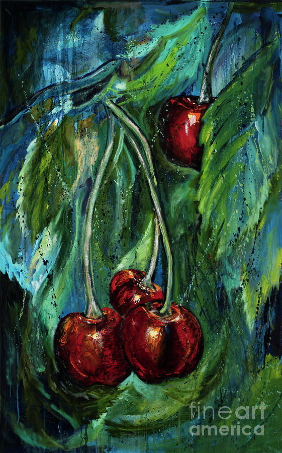 Fruit Painting - Flathead Cherries by Jodi Monahan
