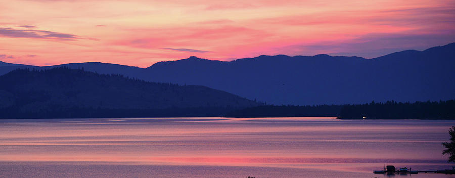 Flathead Lake at Sunrise Photograph by Whispering Peaks Photography