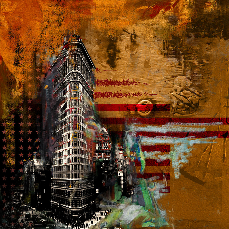 Chicago Painting - Flatiron Building 207 2 by Mawra Tahreem