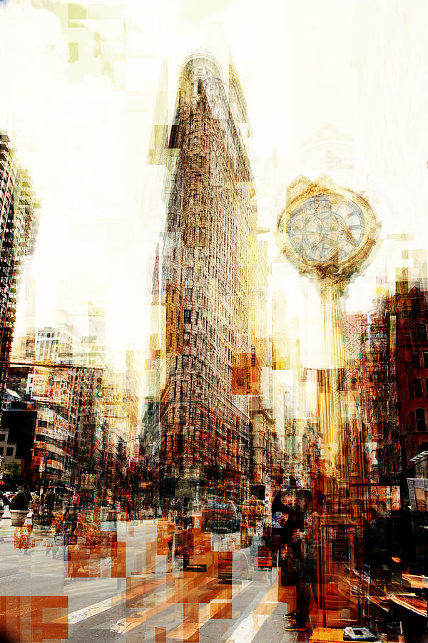Abstract Photograph - Flatiron building fantasy by Alex Pyro