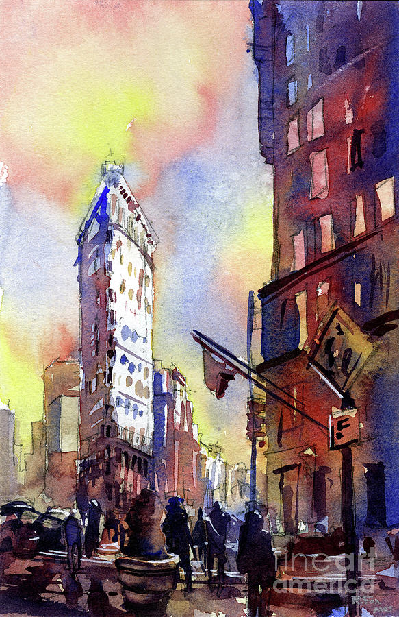 Flatiron building- NYC Painting by Ryan Fox