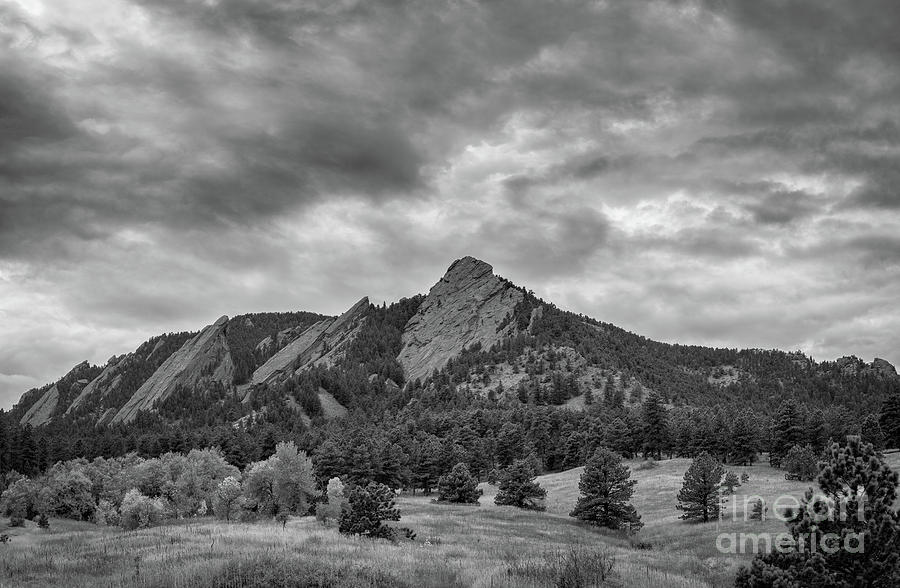 Flatiron Mountains BW Photograph by Michael Ver Sprill